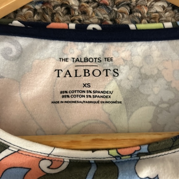 Talbots 3/4 Sleeve Bateau Neckline Tee Shirt - Size XS - Picture 5 of 13
